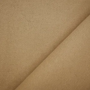 Beige Melton Wool Double Woven Twill Jacketing Fabric