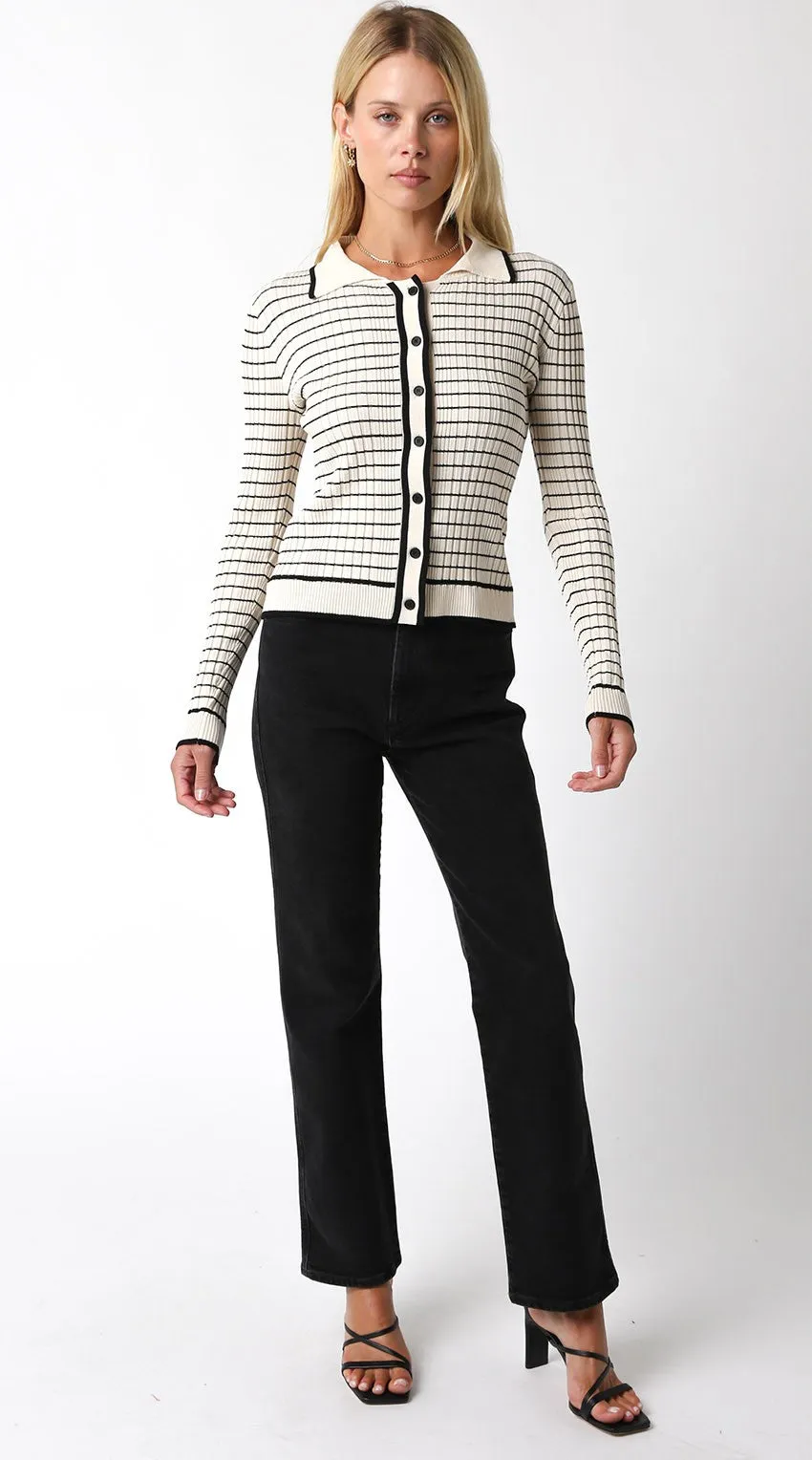 Celine Sweater in Cream and Black