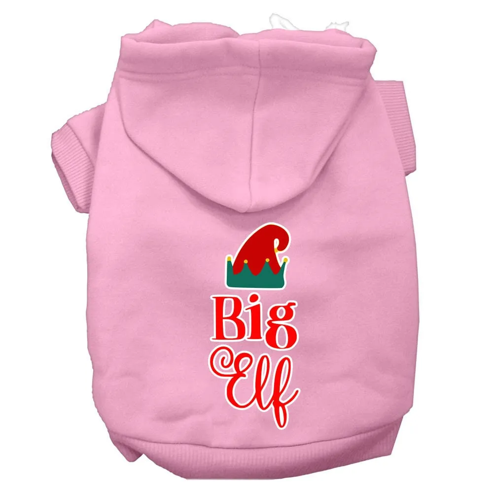 Christmas Pet Dog & Cat Hoodie Screen Printed, "Big Elf"