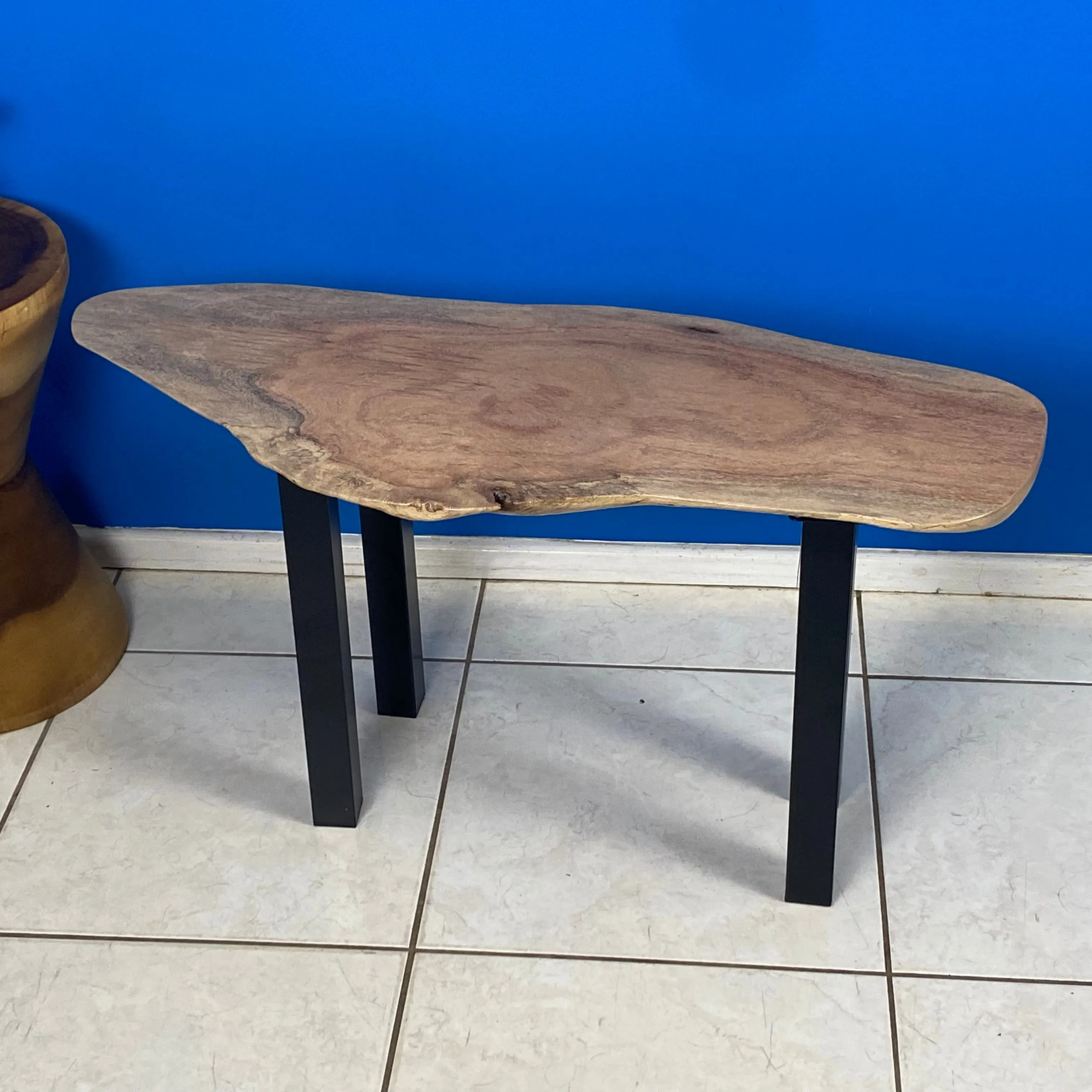 Coffee side table Silky Oak handmade with legs-Australian made.