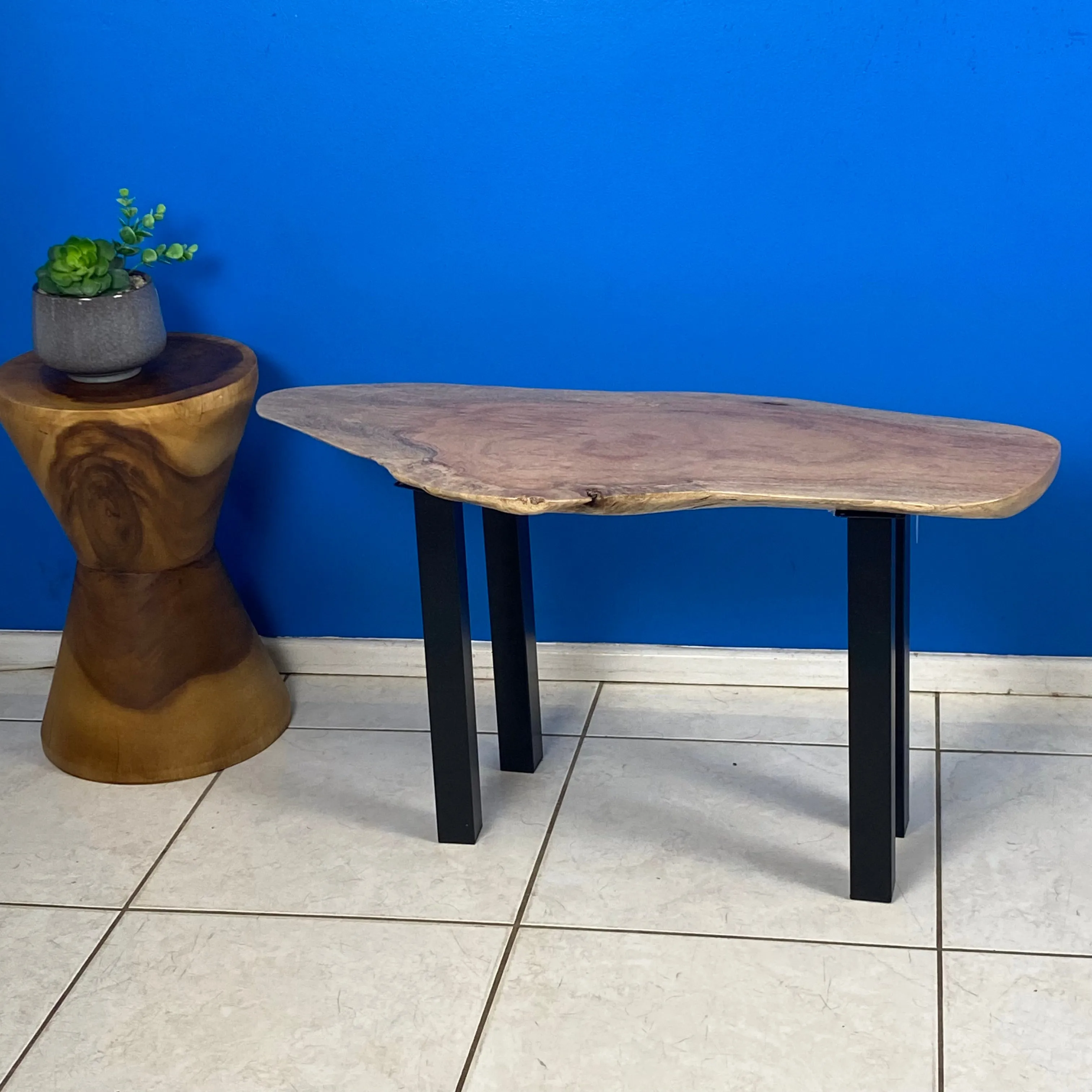 Coffee side table Silky Oak handmade with legs-Australian made.