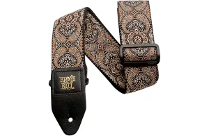 Ernie Ball Jacquard Guitar Strap Gold & Black Paisley