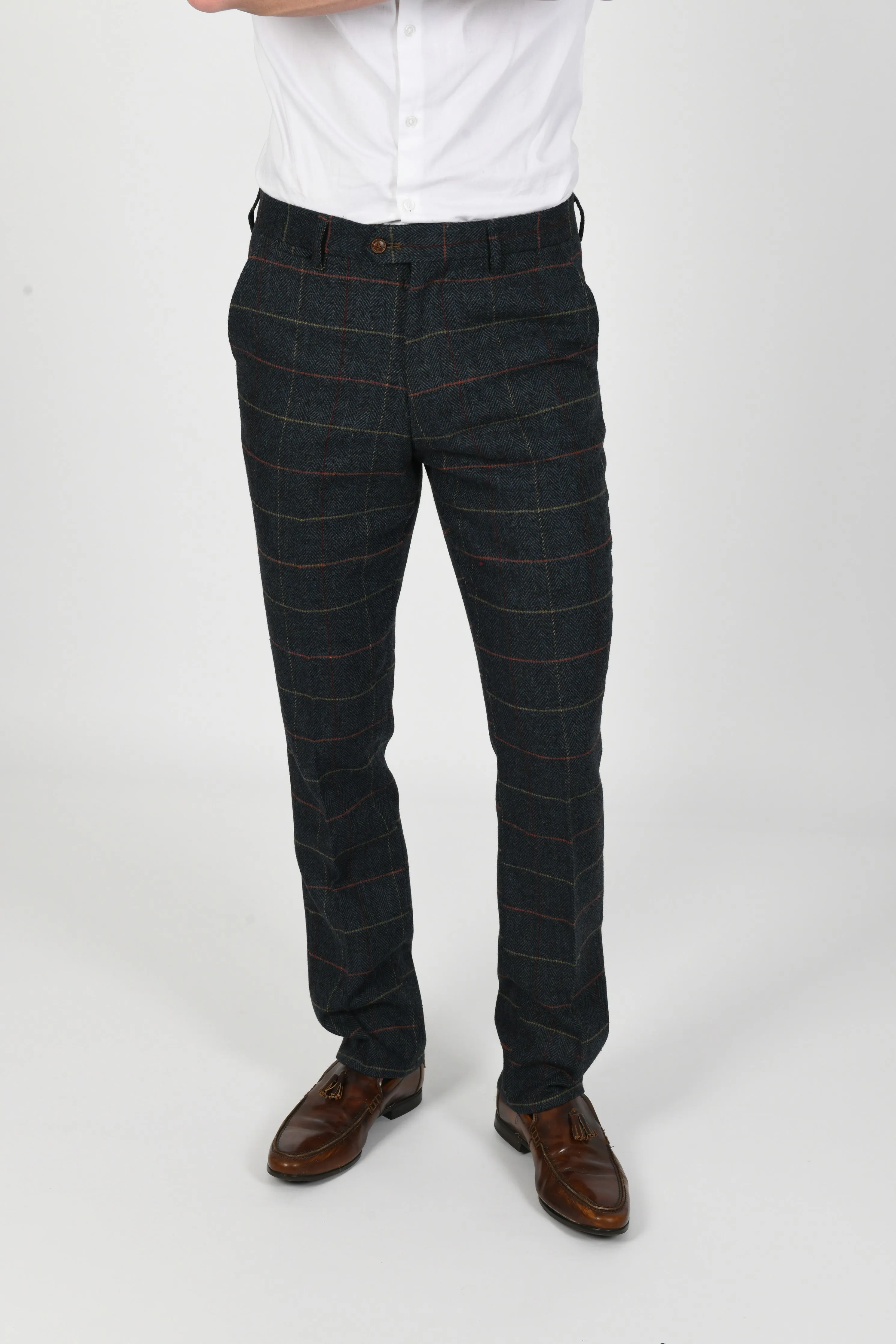 Eton Navy Check Tweed Wedding Suit | Check Suit | Wedding Wear | Office Wear