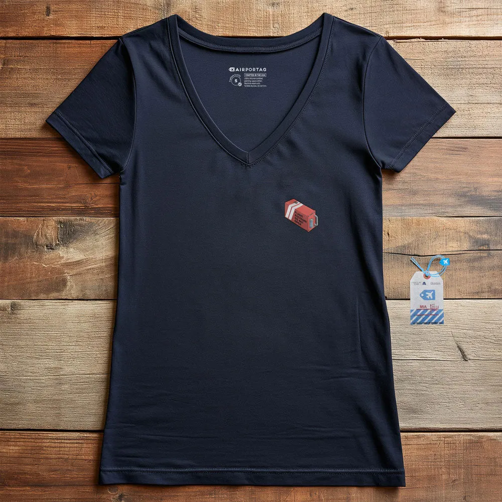 Flight Recorder Box Tiny - Women's V-Neck T-Shirt