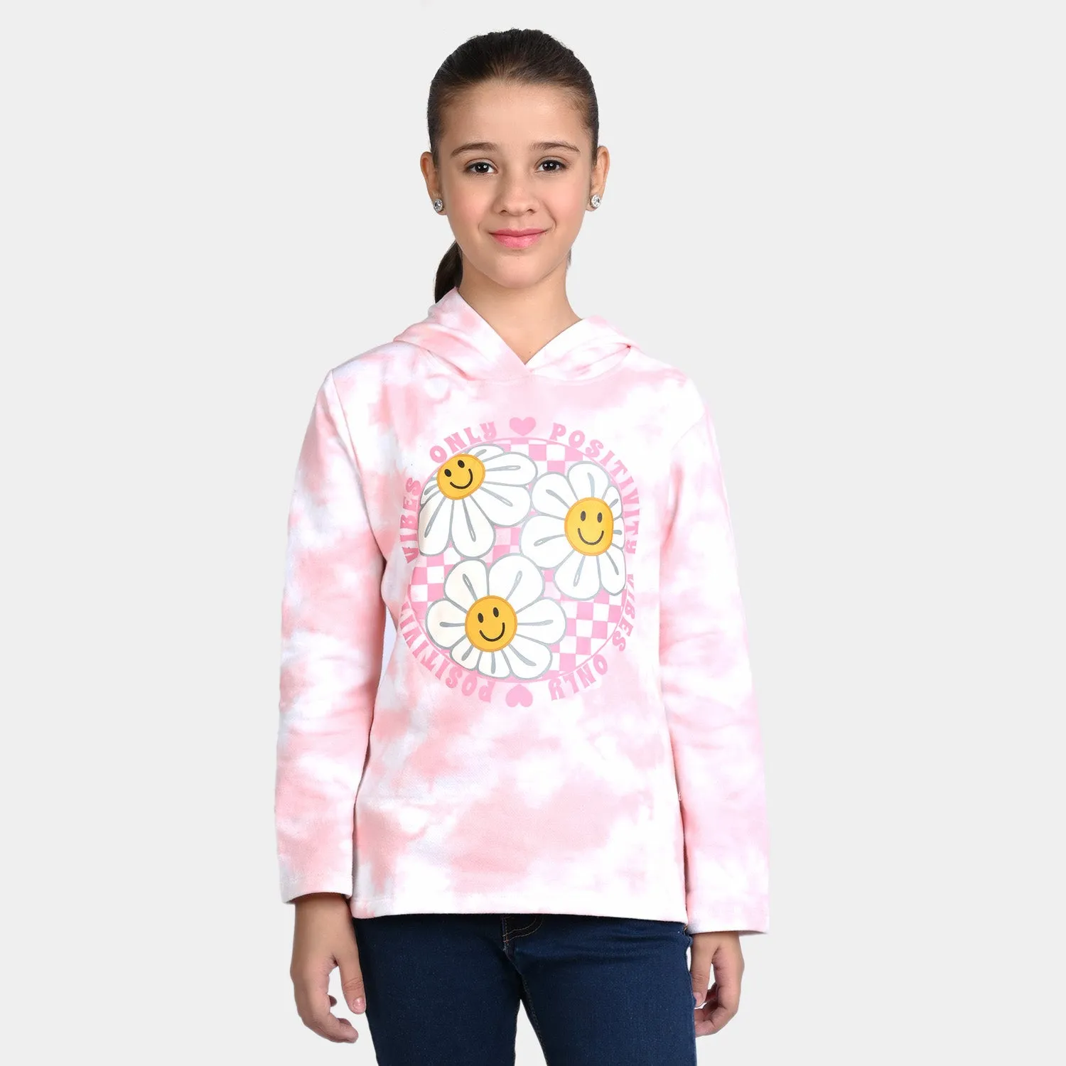 Girls Fleece Jacket Vibes-Tie & Dye