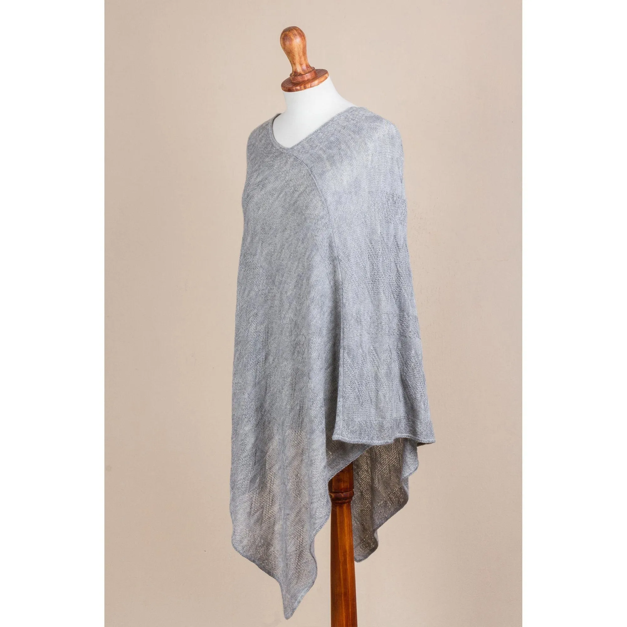 Grey Tulip Petal Poncho