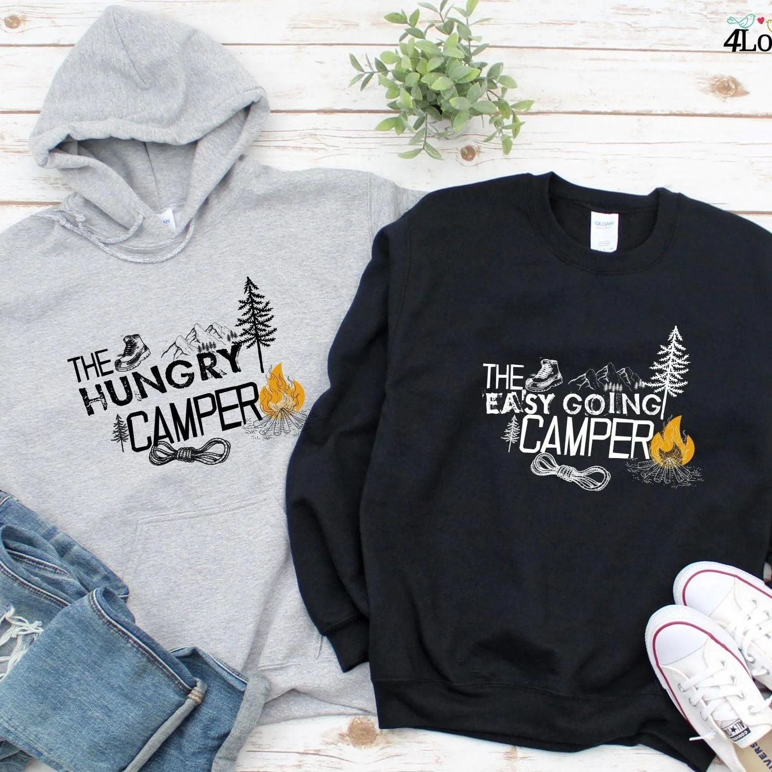 Group Matching Outfit: Camping Sweatshirts - Funny Long Sleeve - Campfire Shirts - Camping Trip Shirts - Trip Shirts- Family Camping Trip