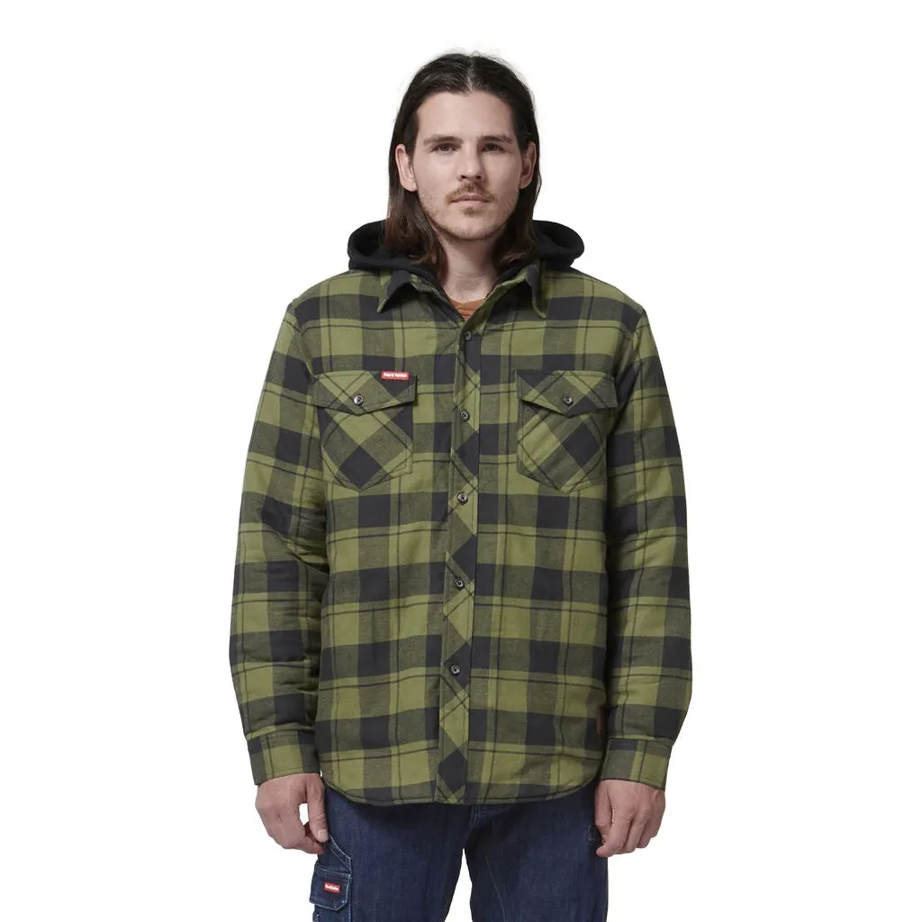 Hard Yakka Quilted Flannel Hooded Shacket (Y06690)