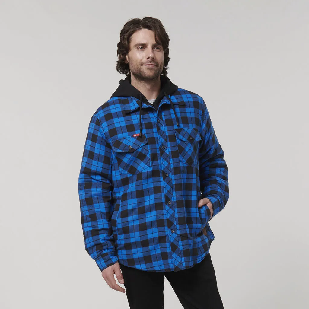 Hard Yakka Quilted Flannel Hooded Shacket (Y06690)