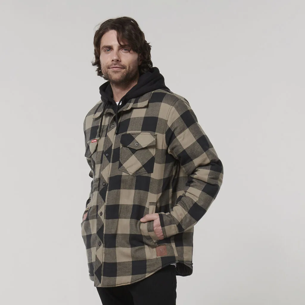 Hard Yakka Quilted Flannel Hooded Shacket (Y06690)