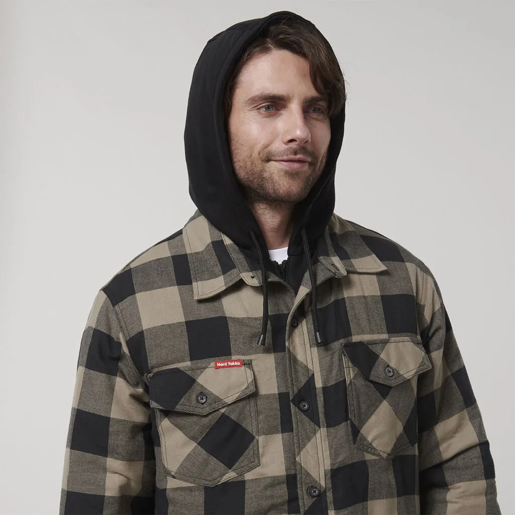 Hard Yakka Quilted Flannel Hooded Shacket (Y06690)