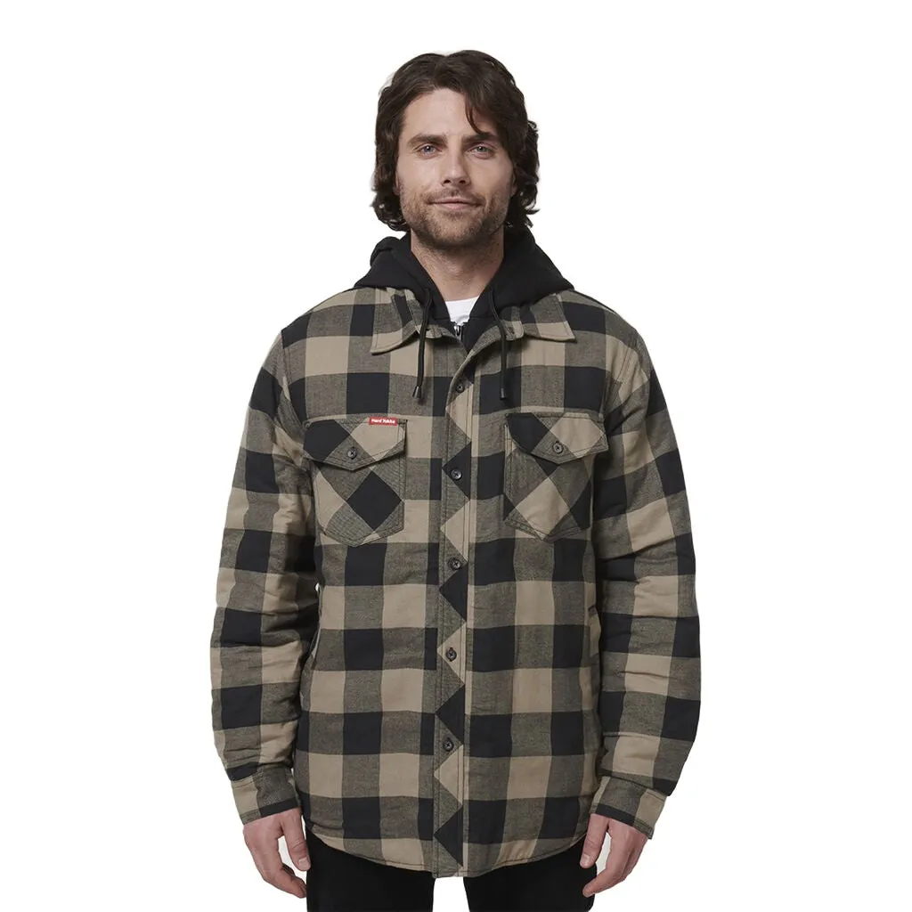 Hard Yakka Quilted Flannel Hooded Shacket (Y06690)