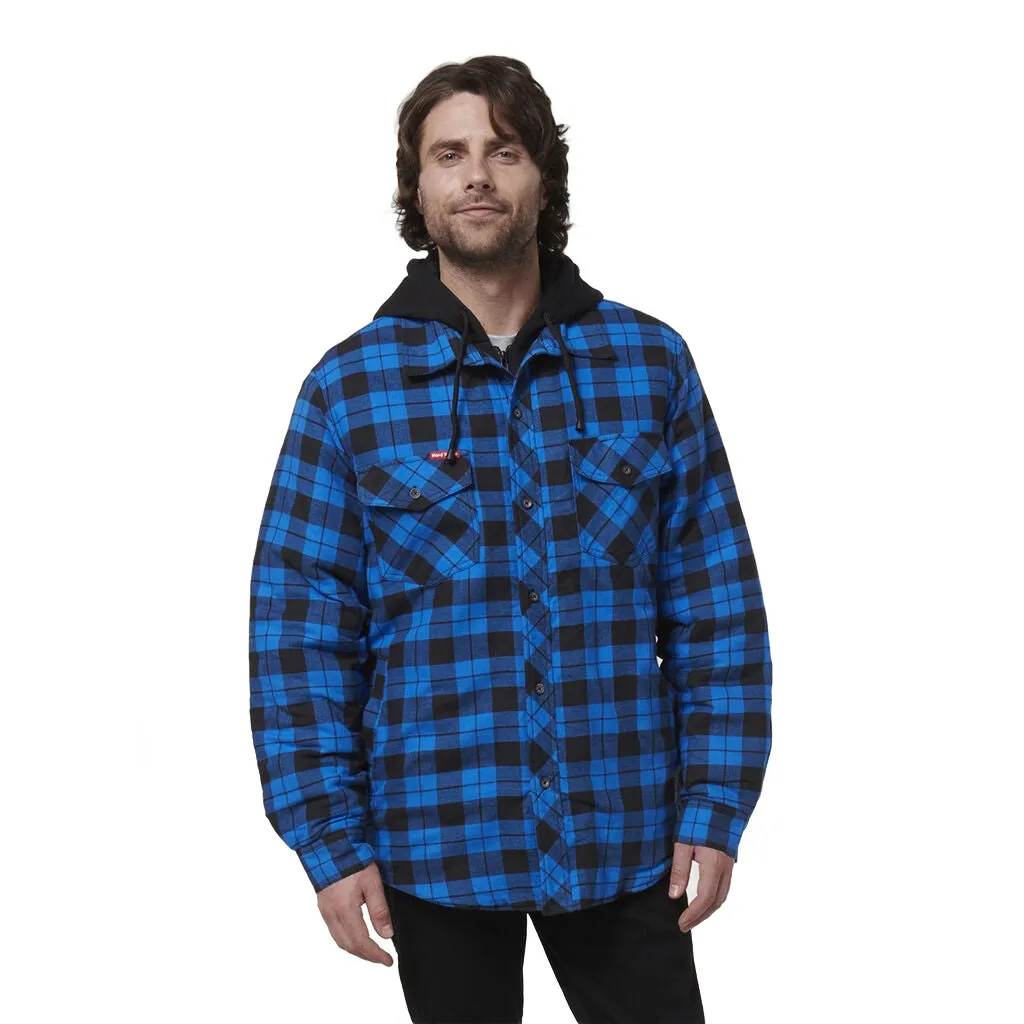 Hard Yakka Quilted Flannel Hooded Shacket (Y06690)