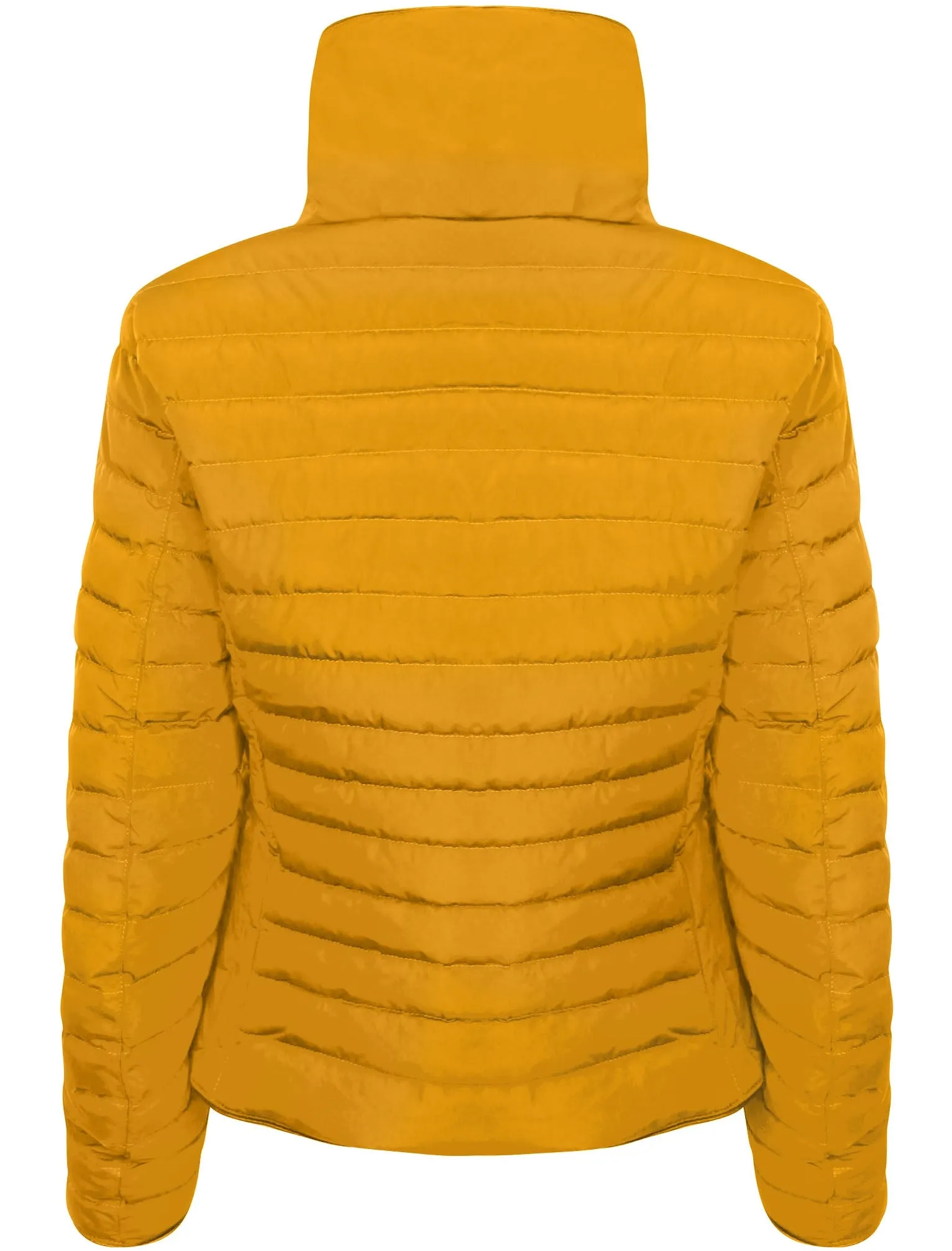 Honey 2 Funnel Neck Quilted Jacket in Old Gold - Tokyo Laundry