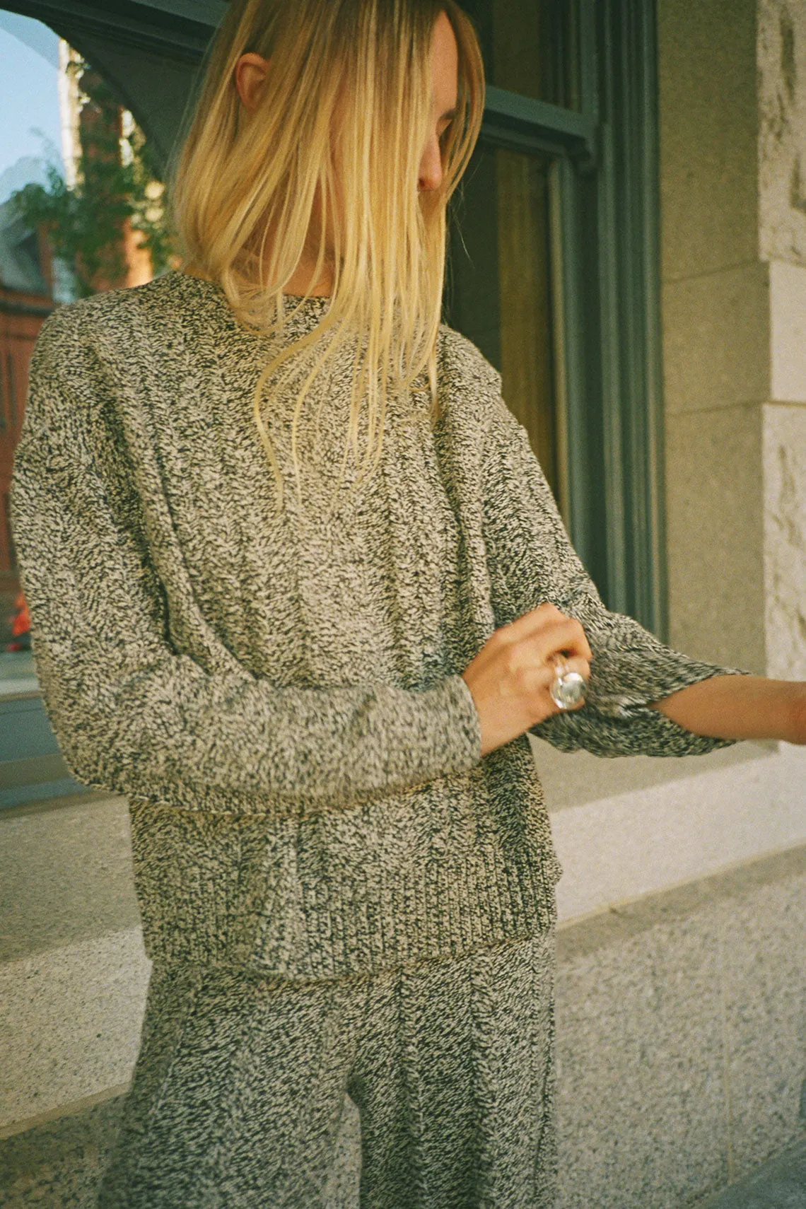 Melange Dafne Cableknit Sweater