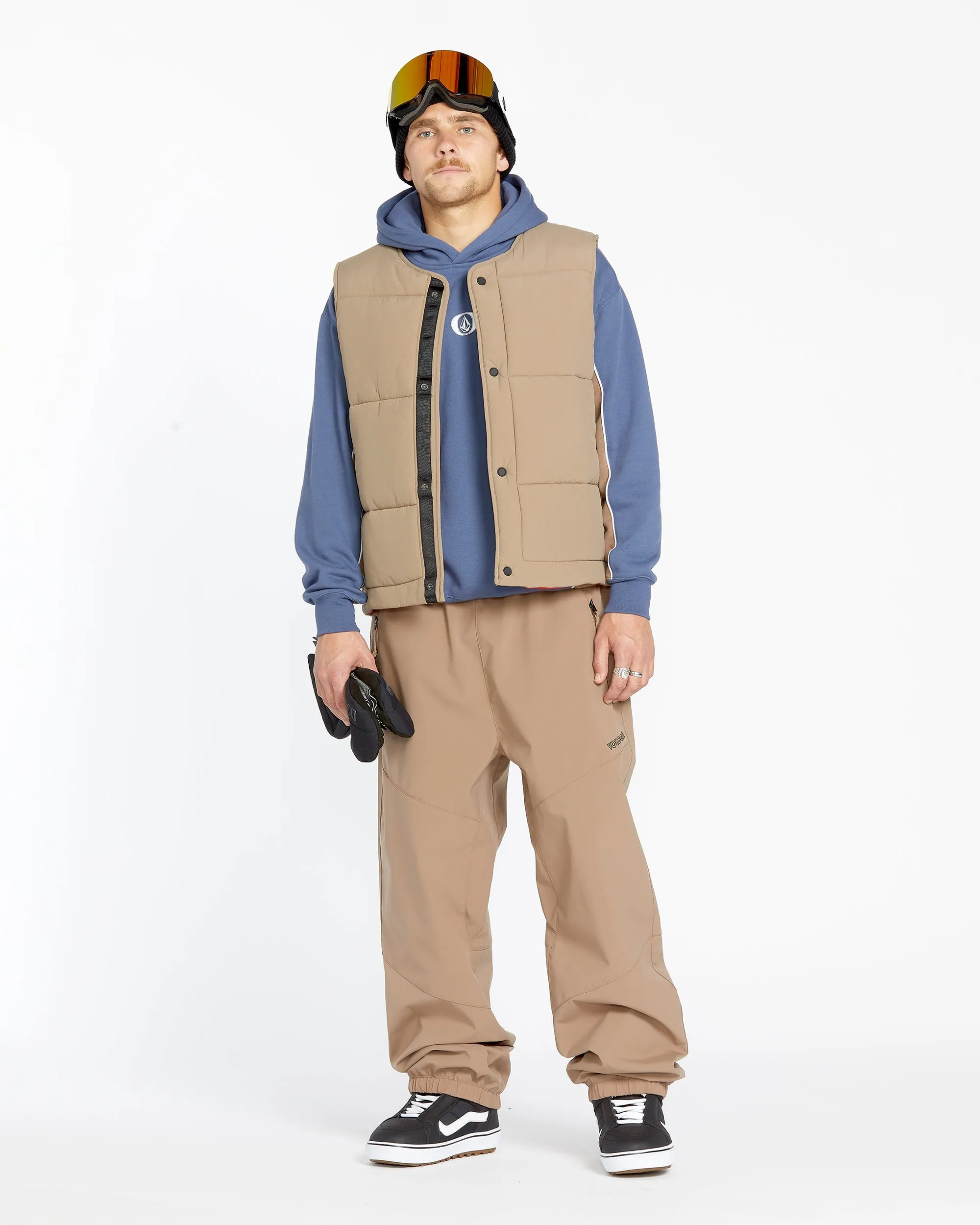 Mens Layered Up Vest - Chestnut Brown