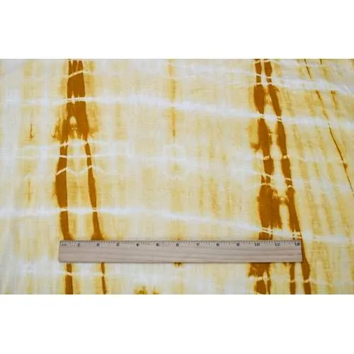 Mustard/Rust/White Tie Dye Rayon Jersey Knit Fabric