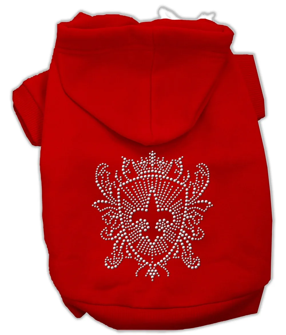 Pet Dog & Cat Hoodie Rhinestone, "Fleur De Lis Shield"