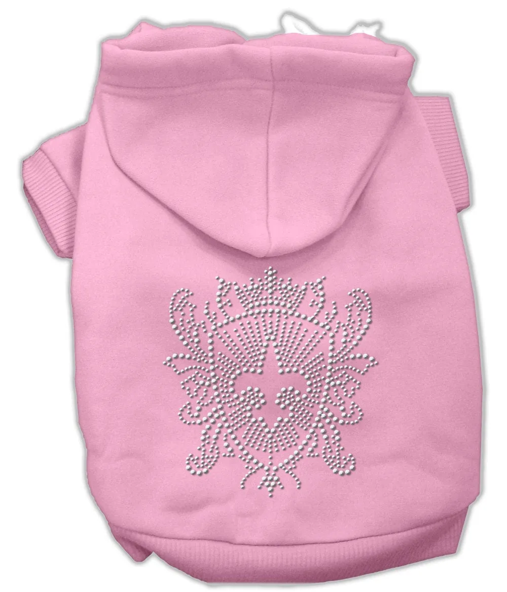 Pet Dog & Cat Hoodie Rhinestone, "Fleur De Lis Shield"