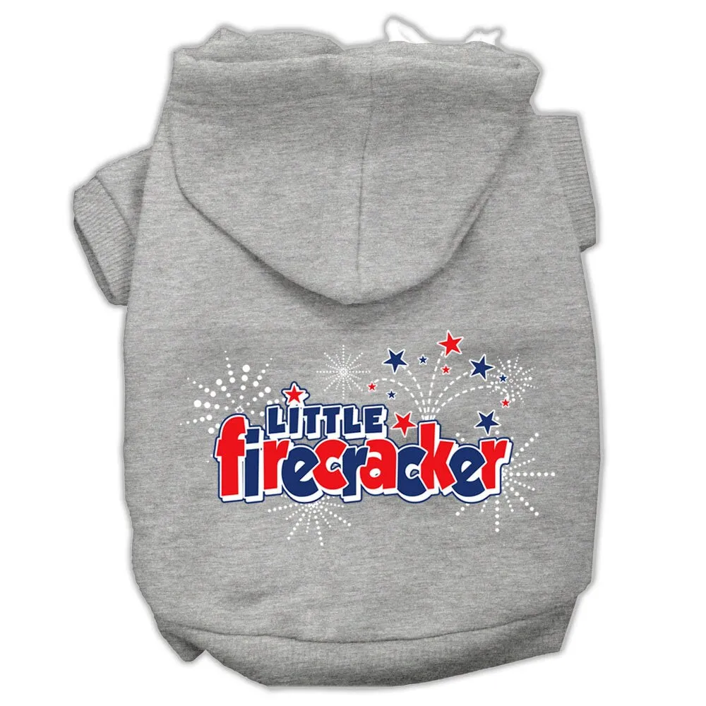 Pet Dog & Cat Hoodie Screen Printed, "Little Firecracker"