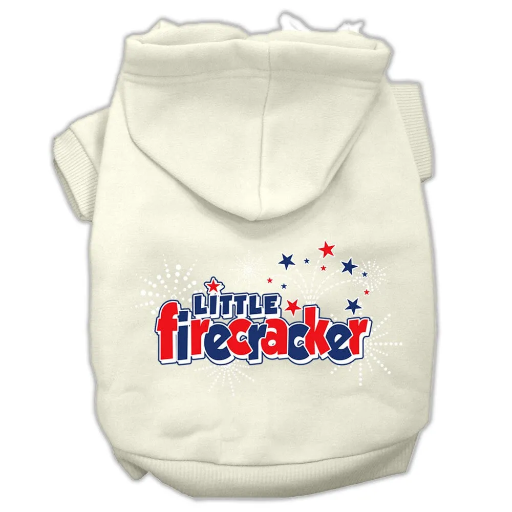 Pet Dog & Cat Hoodie Screen Printed, "Little Firecracker"