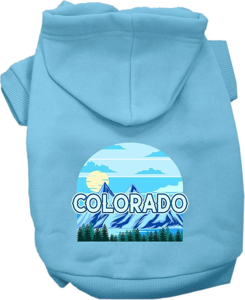 Pet Dog & Cat Screen Printed Hoodie for Medium to Large Pets (Sizes 2XL-6XL), "Colorado Trailblazer"