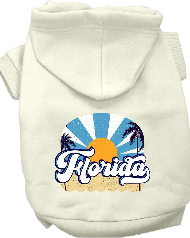 Pet Dog & Cat Screen Printed Hoodie for Medium to Large Pets (Sizes 2XL-6XL), "Florida Coast"