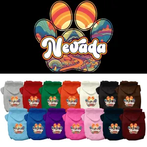 Pet Dog & Cat Screen Printed Hoodie for Medium to Large Pets (Sizes 2XL-6XL), "Nevada Groovy Summit"