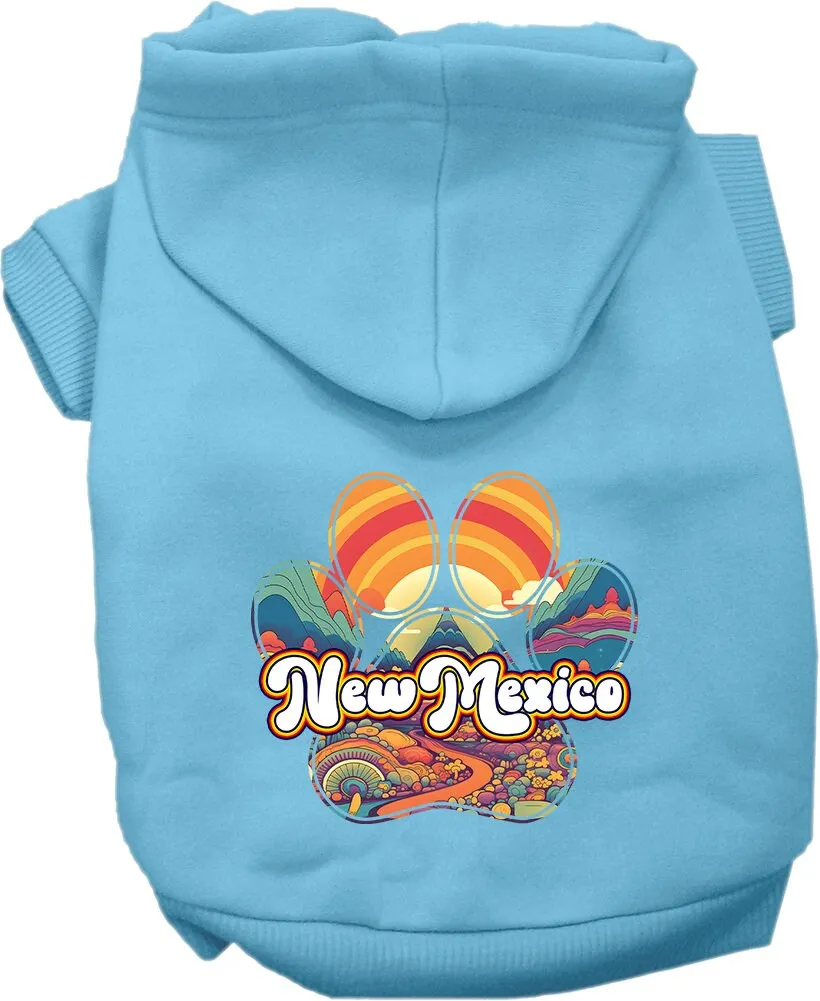 Pet Dog & Cat Screen Printed Hoodie for Medium to Large Pets (Sizes 2XL-6XL), "New Mexico Groovy Summit"