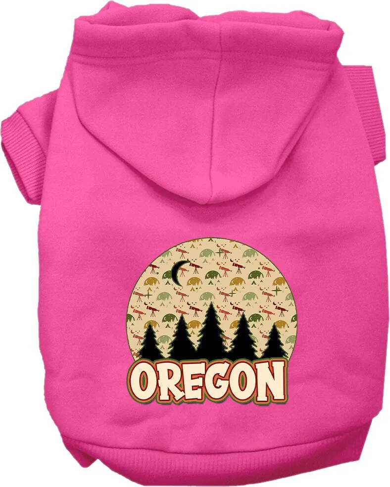 Pet Dog & Cat Screen Printed Hoodie for Medium to Large Pets (Sizes 2XL-6XL), "Oregon Under The Stars"