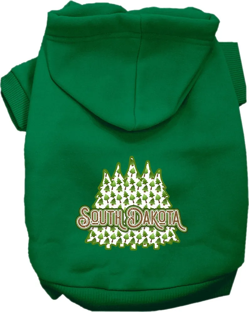 Pet Dog & Cat Screen Printed Hoodie for Medium to Large Pets (Sizes 2XL-6XL), "South Dakota Woodland Trees"