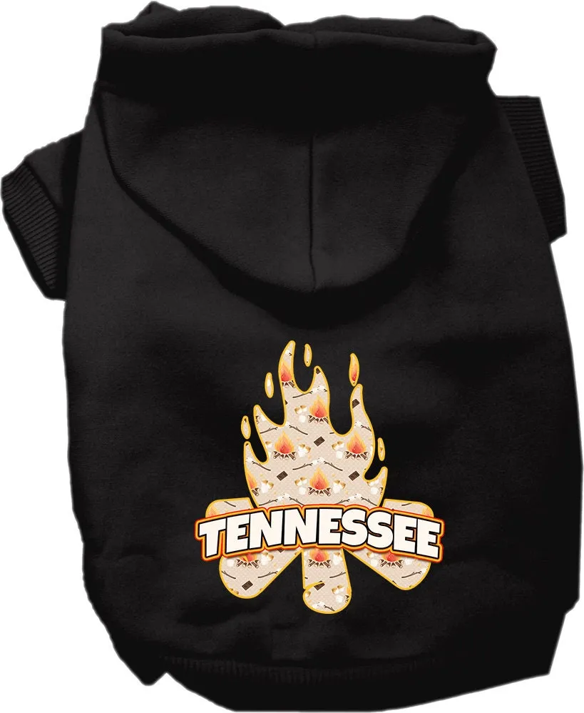 Pet Dog & Cat Screen Printed Hoodie for Medium to Large Pets (Sizes 2XL-6XL), "Tennessee Around The Campfire"