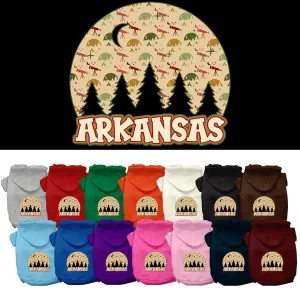 Pet Dog & Cat Screen Printed Hoodie for Small to Medium Pets (Sizes XS-XL), "Arkansas Under The Stars"