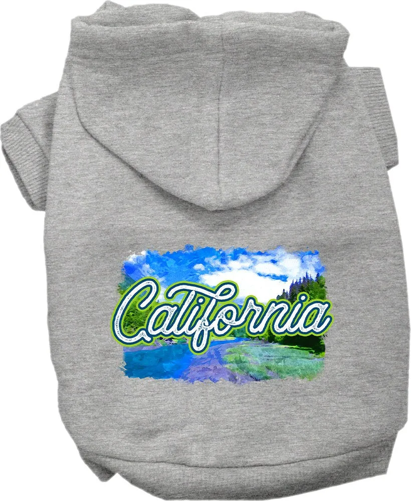 Pet Dog & Cat Screen Printed Hoodie for Small to Medium Pets (Sizes XS-XL), "California Summer"