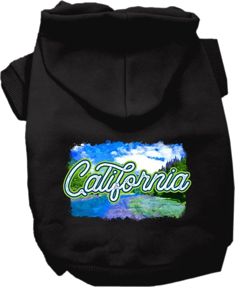 Pet Dog & Cat Screen Printed Hoodie for Small to Medium Pets (Sizes XS-XL), "California Summer"