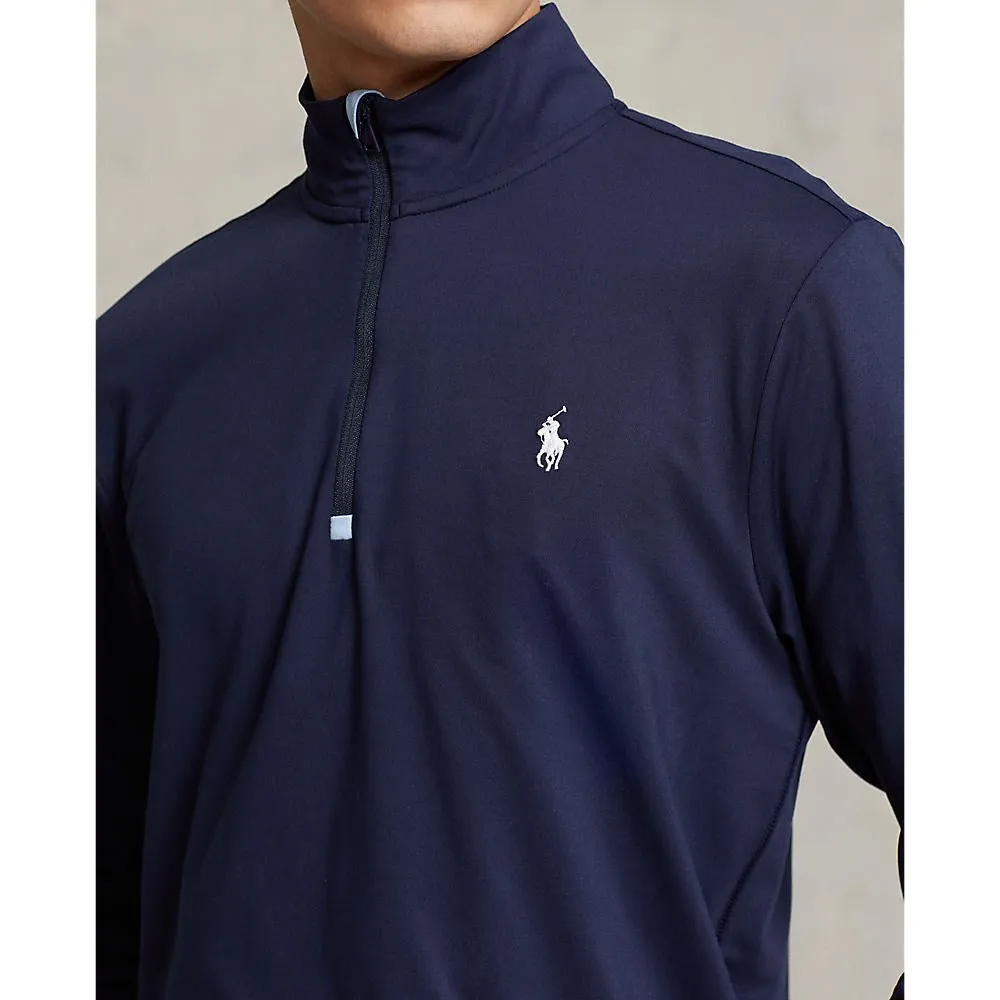 Polo Performance Ralph Lauren Half Zip Peached Jersey - French Navy