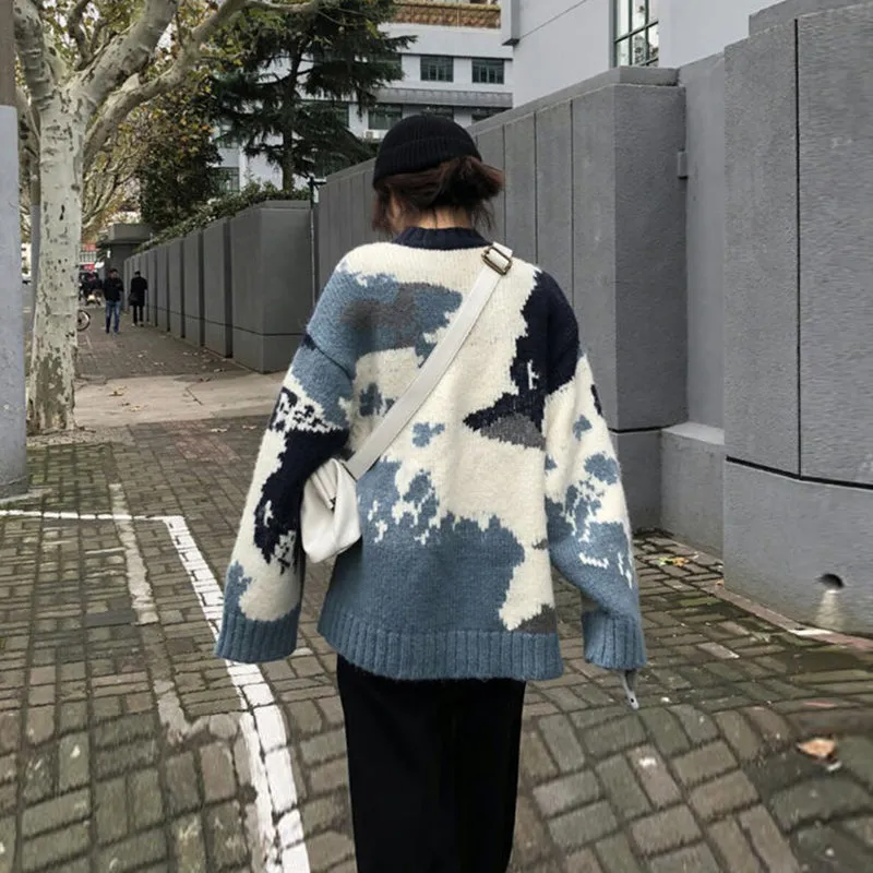 Print Casual Sweater Women Pullover Autumn