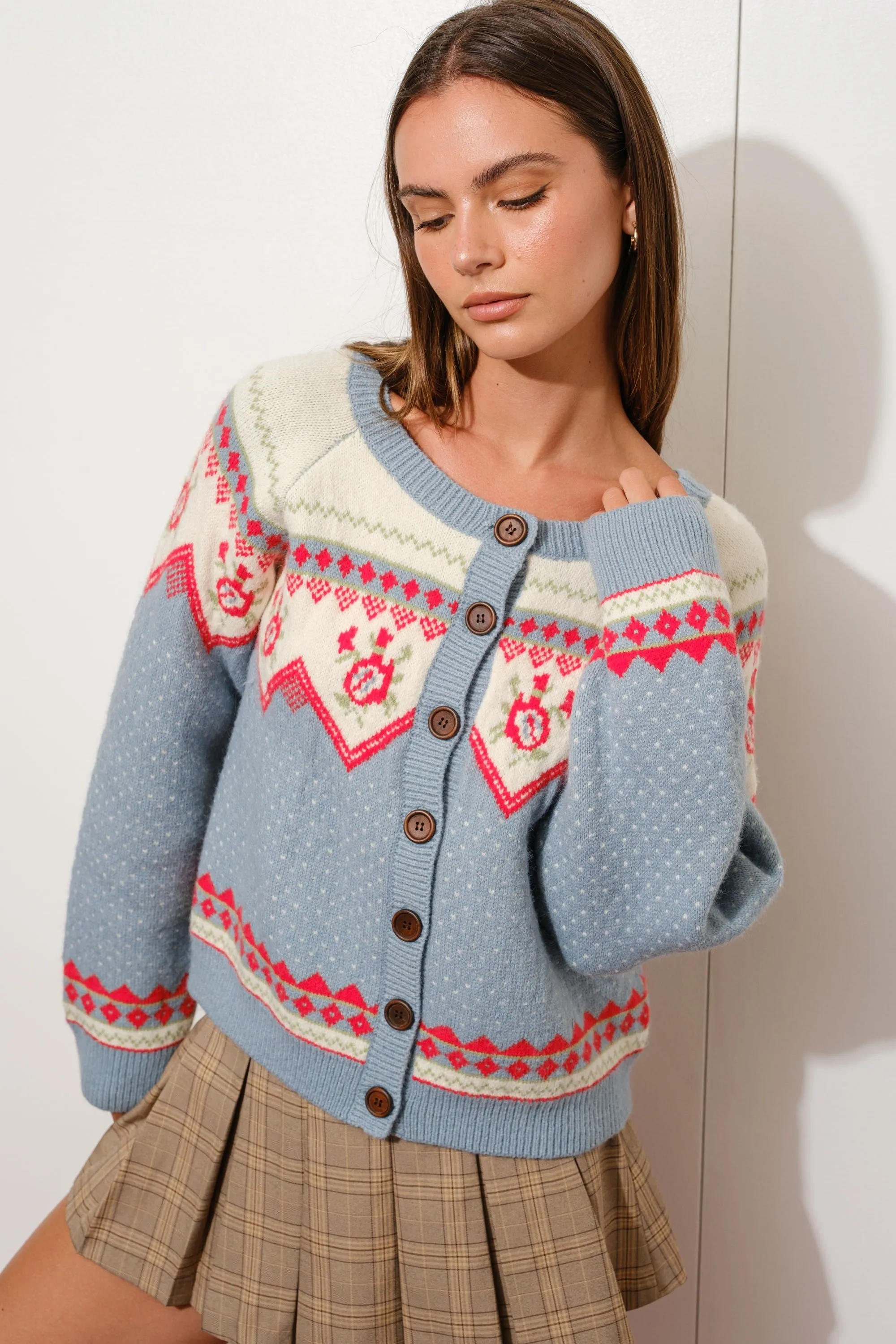 Rosie Jacquard Cardigan