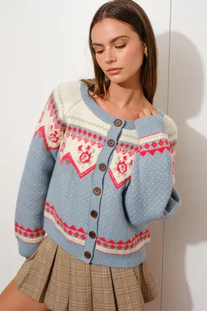 Rosie Jacquard Cardigan