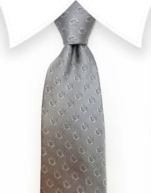 Silver Men's Tie