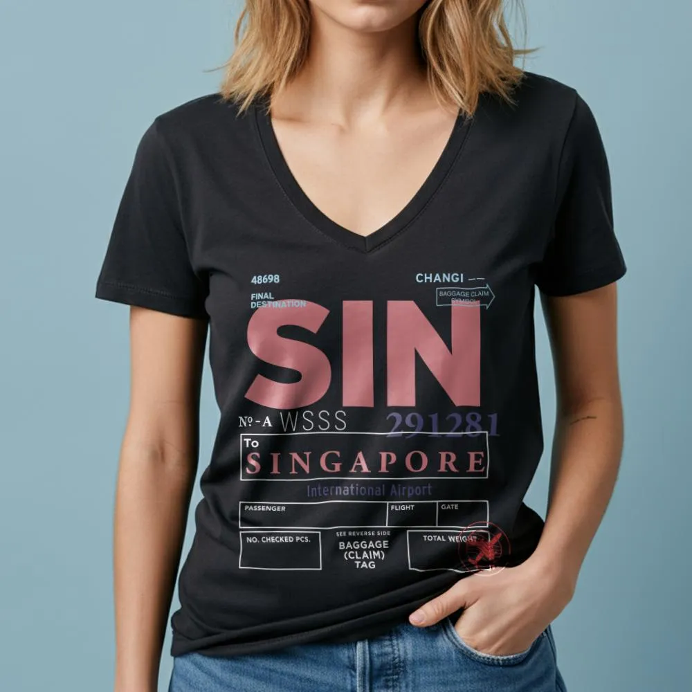 SIN - Women's V-Neck T-Shirt