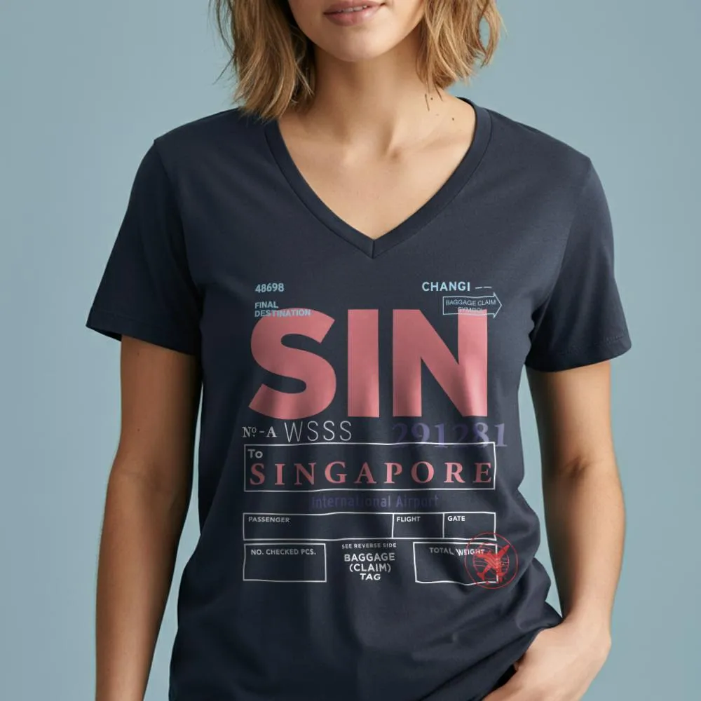 SIN - Women's V-Neck T-Shirt