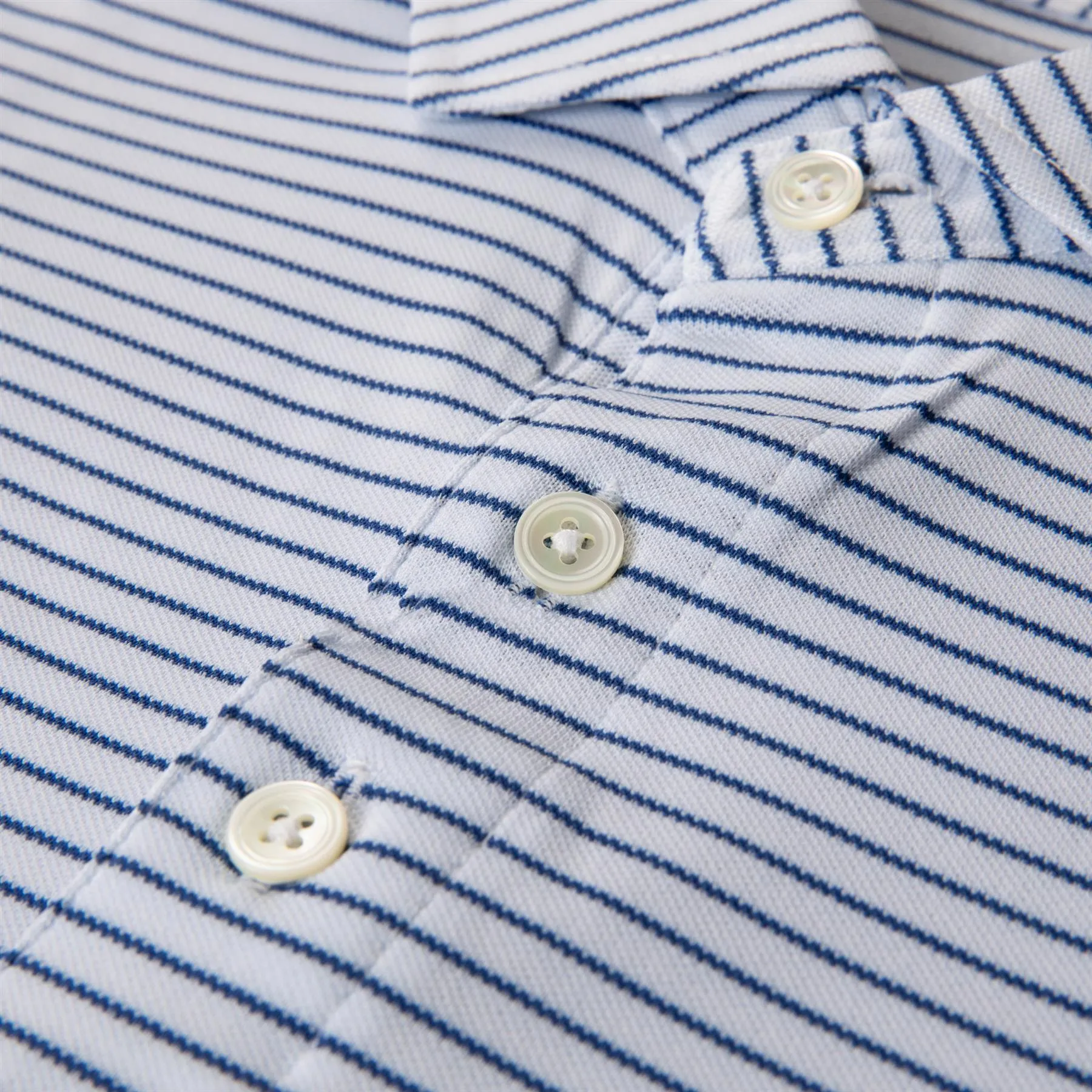 The Gordon Knit Polo White/Oxford - SS24