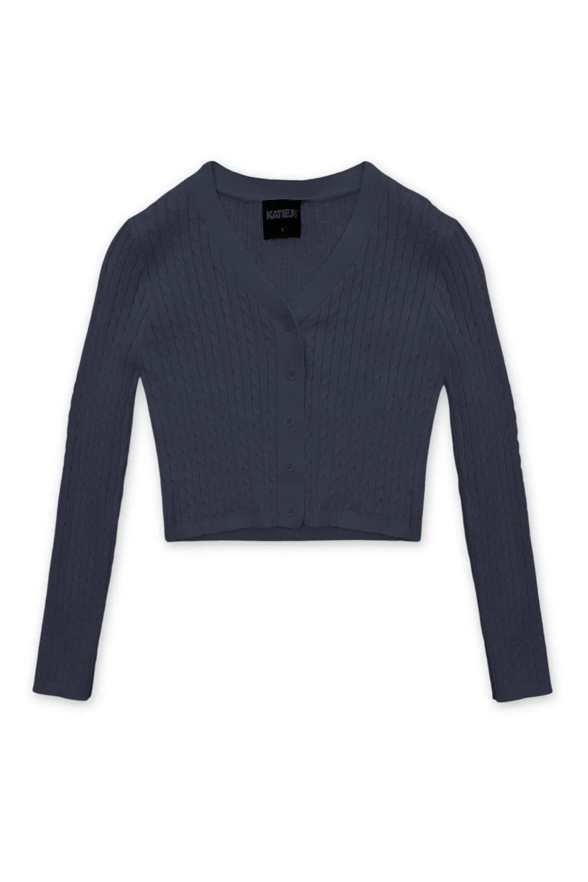 Tween Sweaters | Rory V-Neck Cardigan in Evening Blue | Katie J NYC