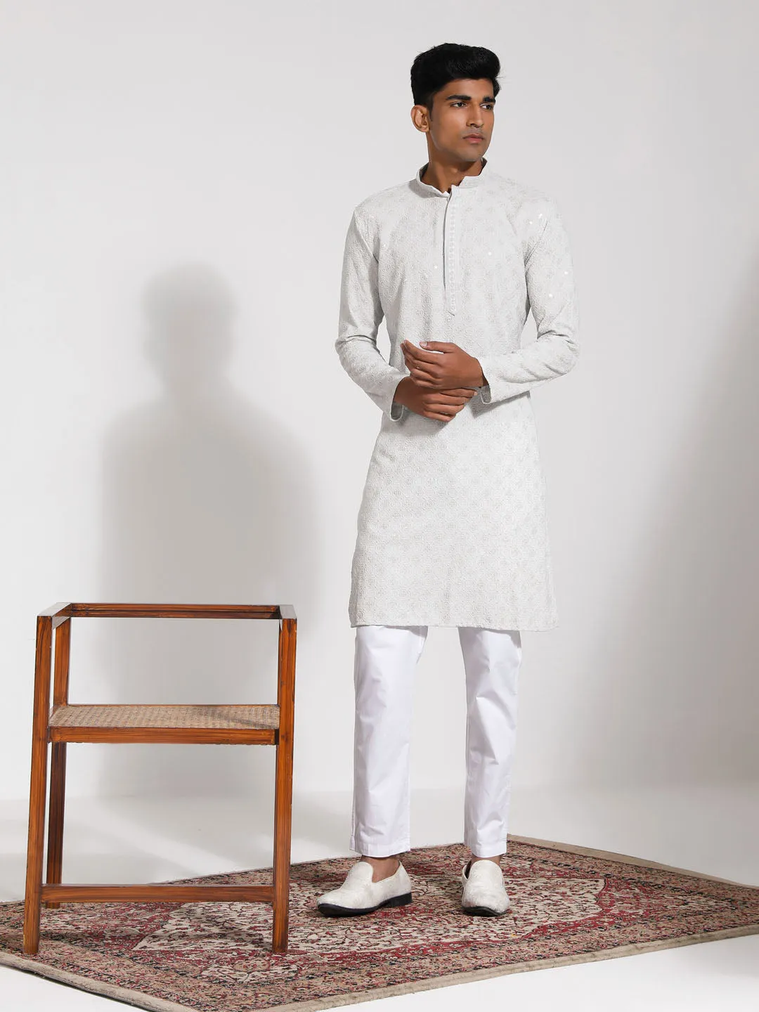 VASTRAMAY Embroidered Rayon Kurta Set