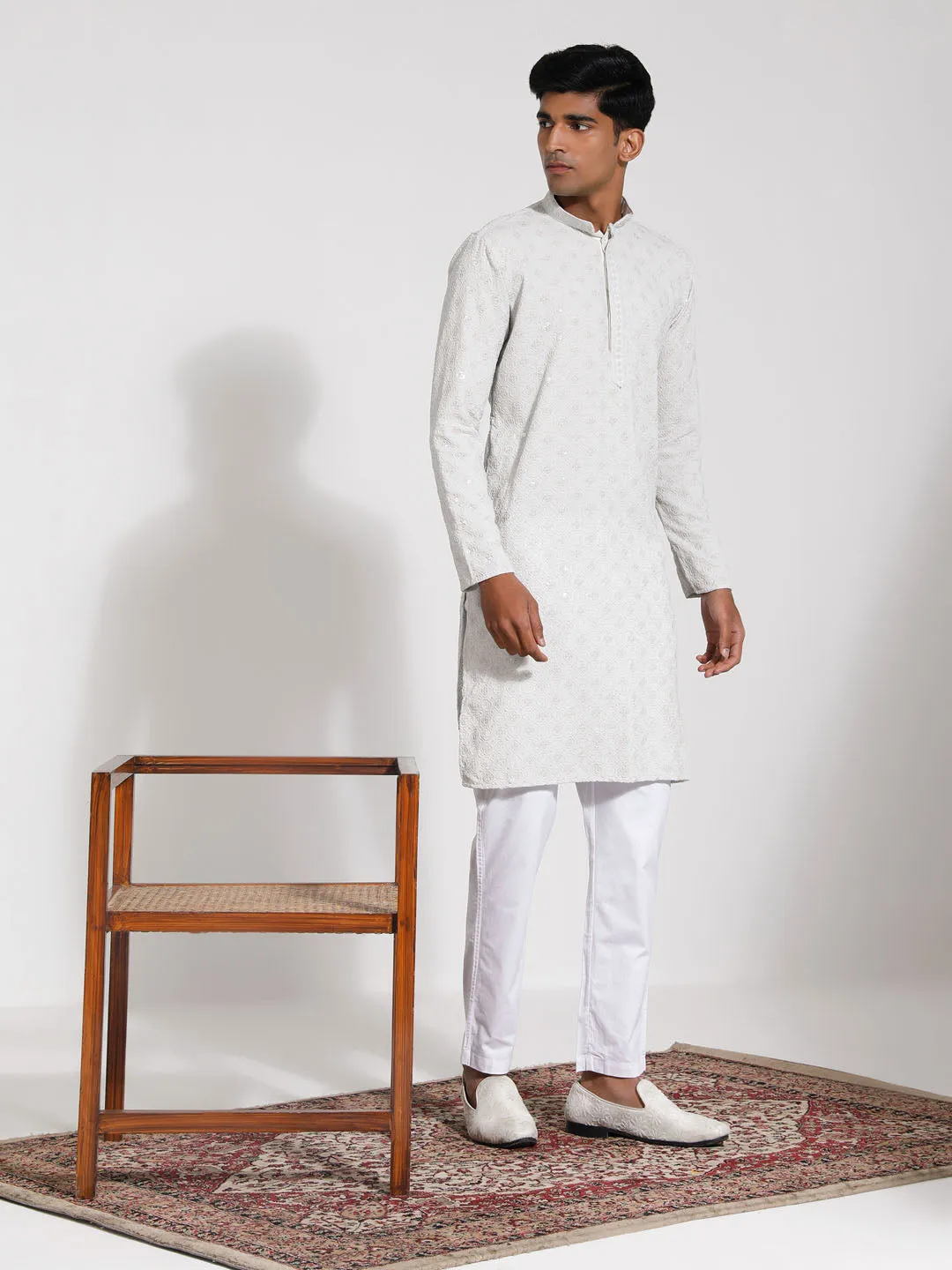 VASTRAMAY Embroidered Rayon Kurta Set