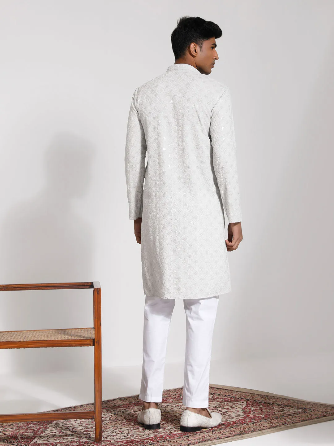 VASTRAMAY Embroidered Rayon Kurta Set