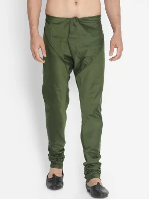 VASTRAMAY Men's Green Cotton Blend Pyjama