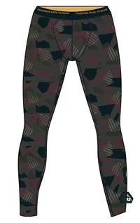 Venture Recycled Base Layer Legging - Charcoal Camo Pattern