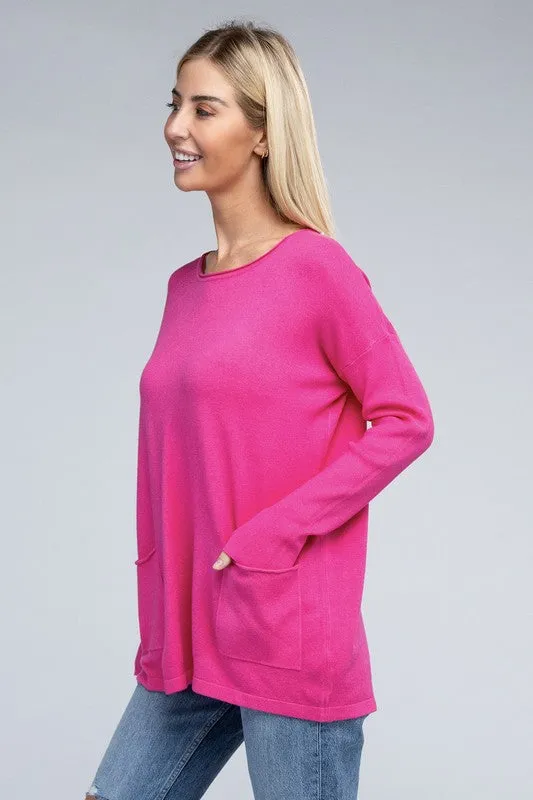 Viscose Front Pocket Sweater